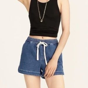 J Crew Drawstring Indigo Shorts - SOLD!